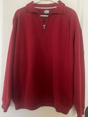 Tommy Bahama Men’s Chili pepper Red Quarter-Zip Pullover Sweatshirt. Size L
